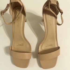 City Chic Nude colored Sandals|Size 44 | 3”heels| brand new.